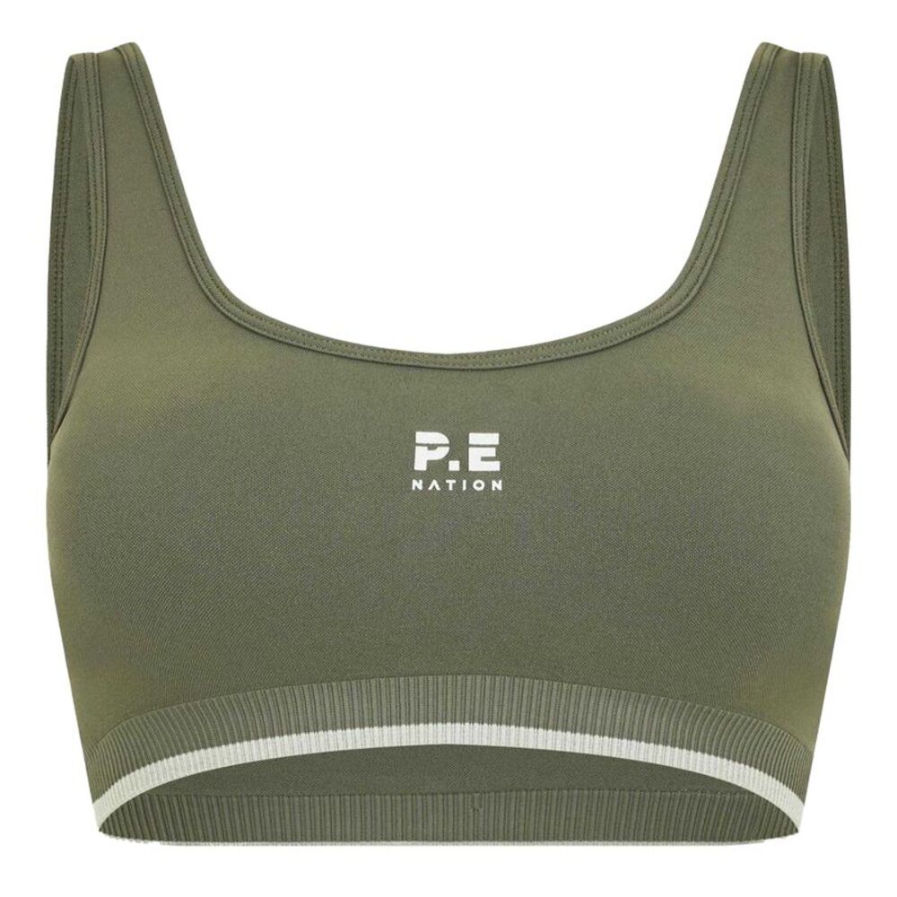 PE Nation Womens/Ladies Restore Sports Bra / Khaki Brown